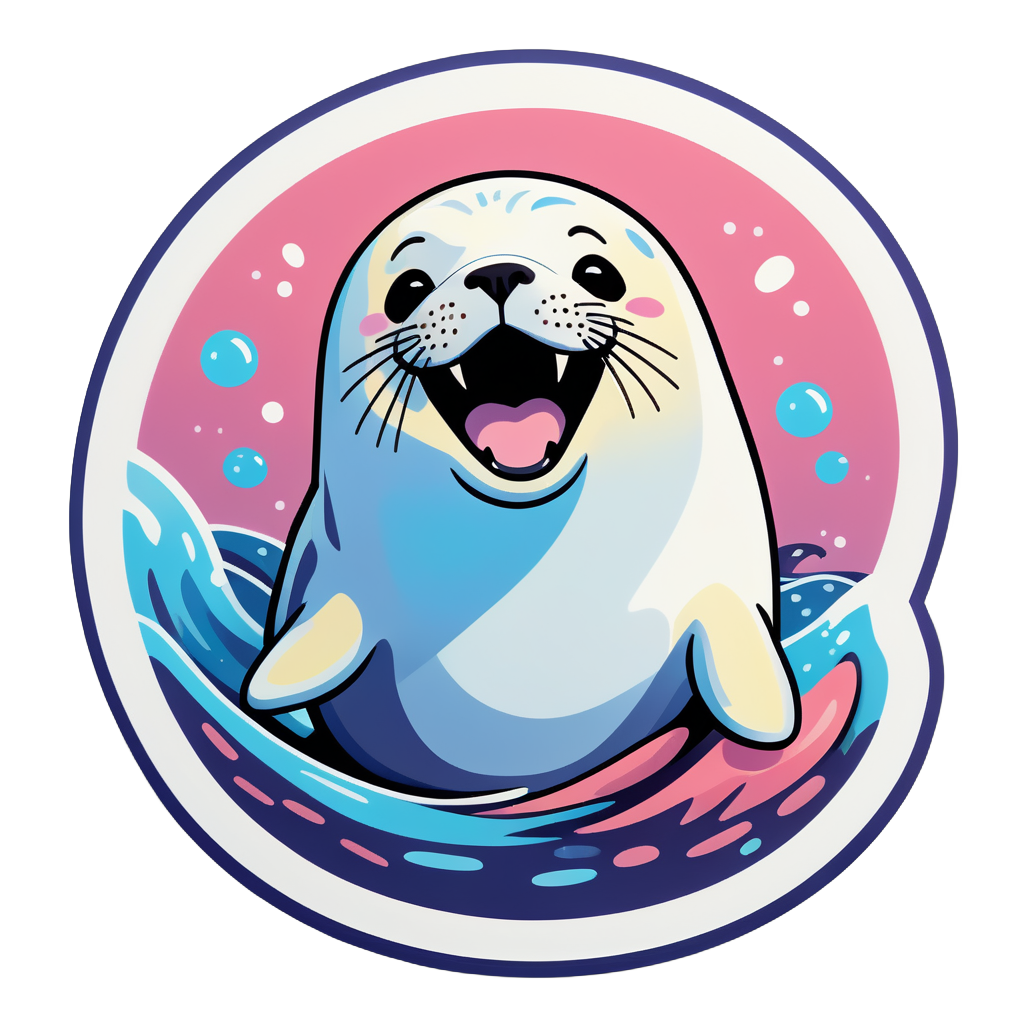 Playful Seal sticker