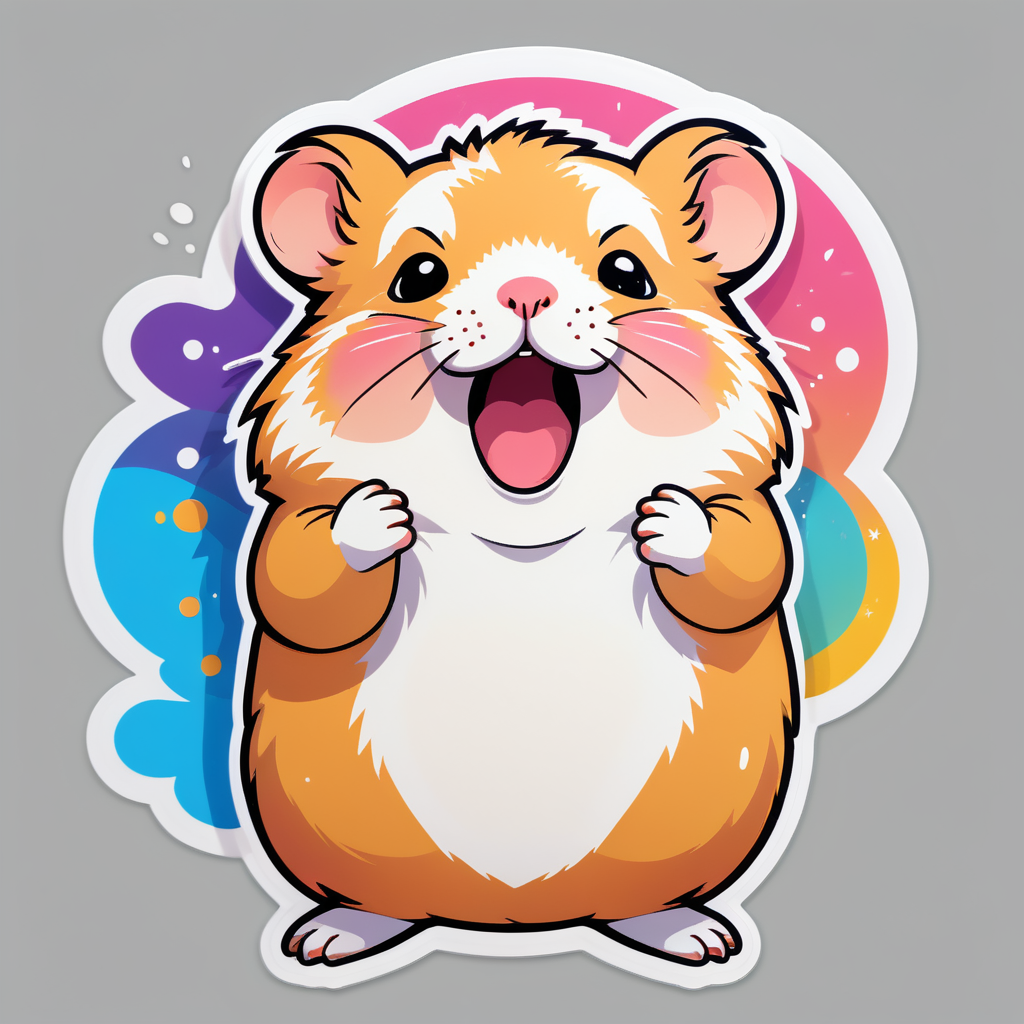 Euphorischer Hamster Meme sticker