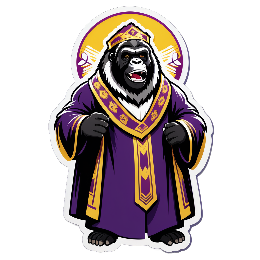 ゴスペル・ゴリラ with Choir Robes sticker