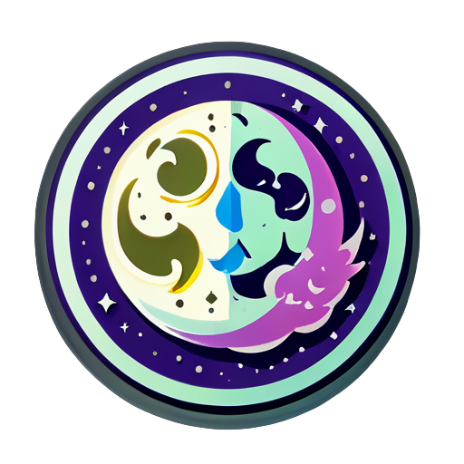 Moon sticker