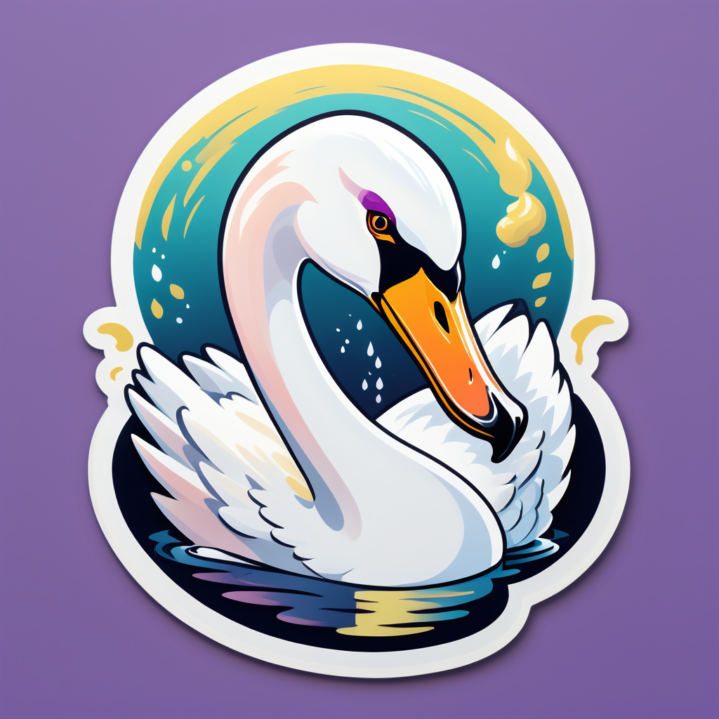 Sorrowful Swan Meme sticker