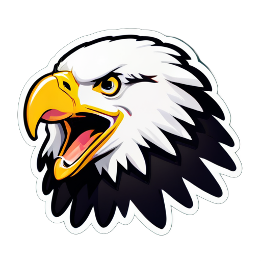 einen weiskopfseeadler der lacht sticker