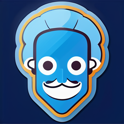 doctor wth blue background sticker