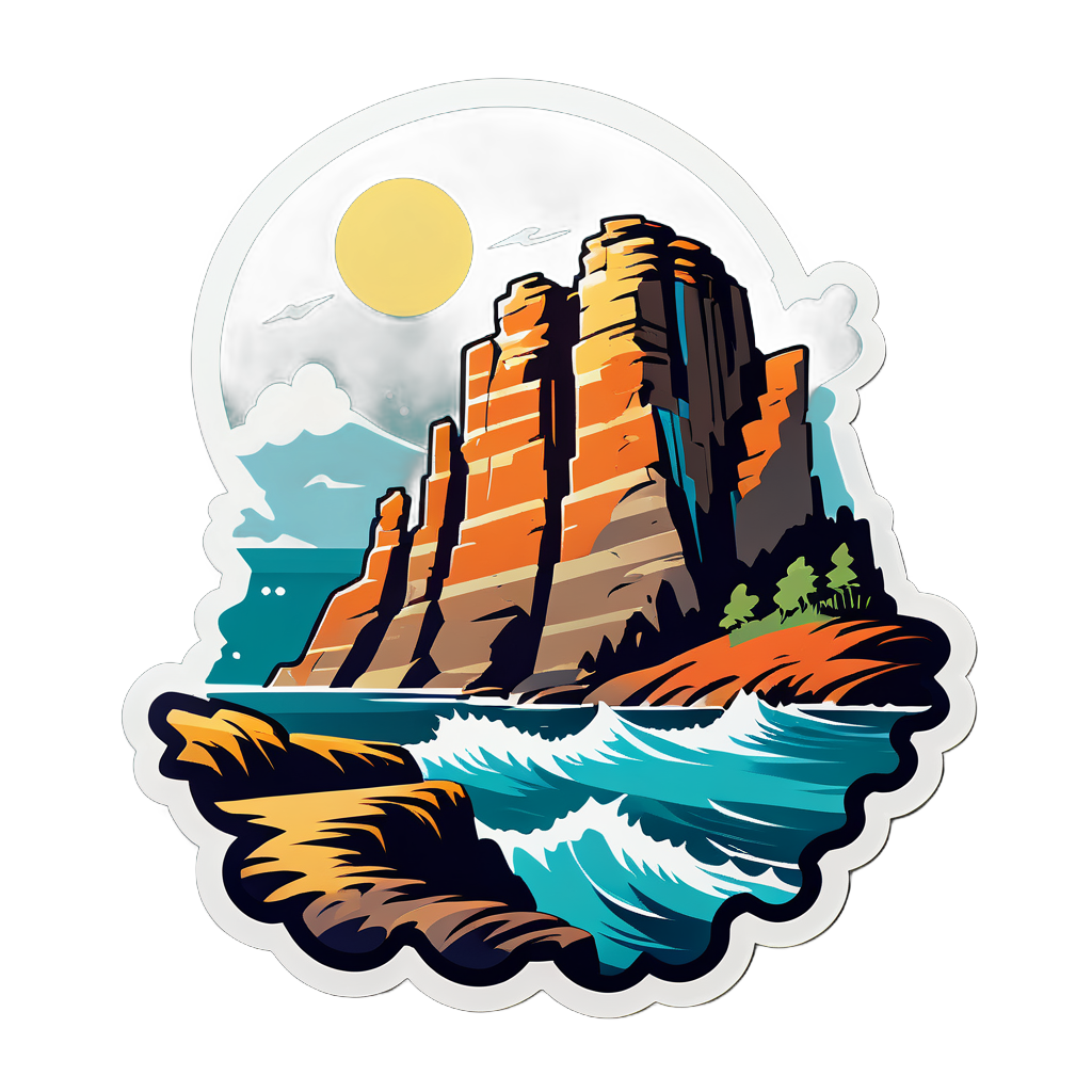 Rugged Cliff sticker