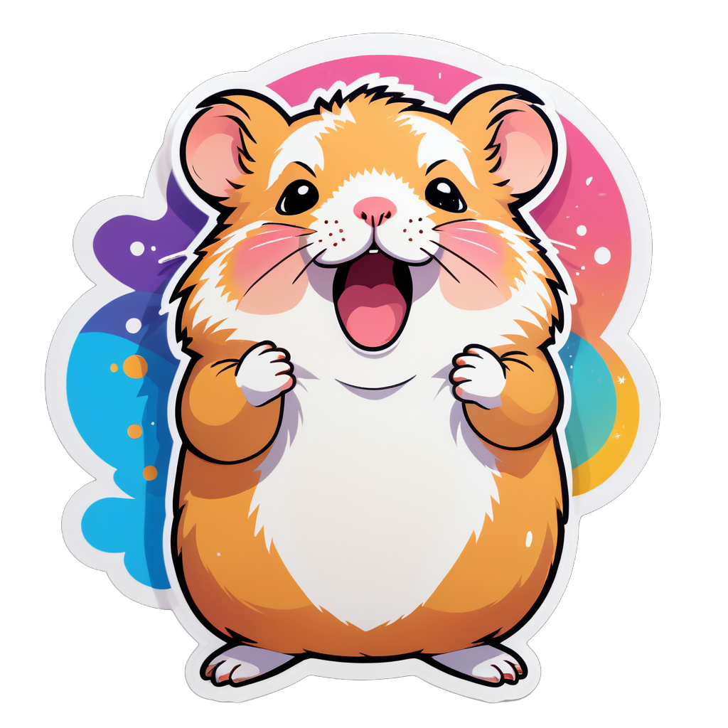 Euphorischer Hamster Meme sticker