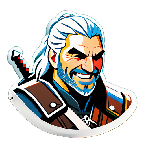 witcher 3 geralt smile sticker