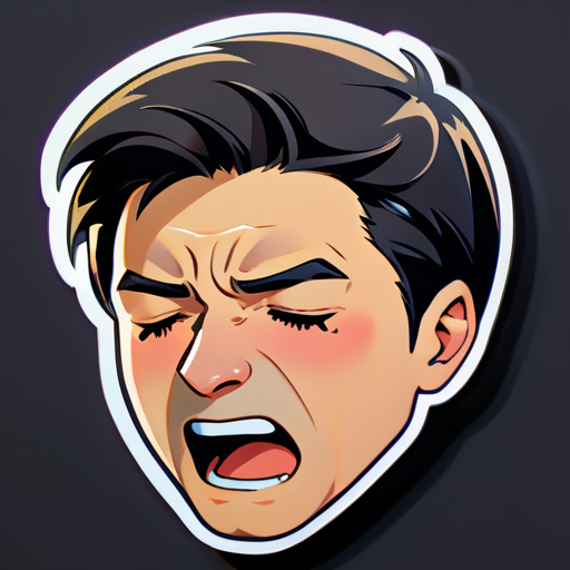 Man crying  sticker