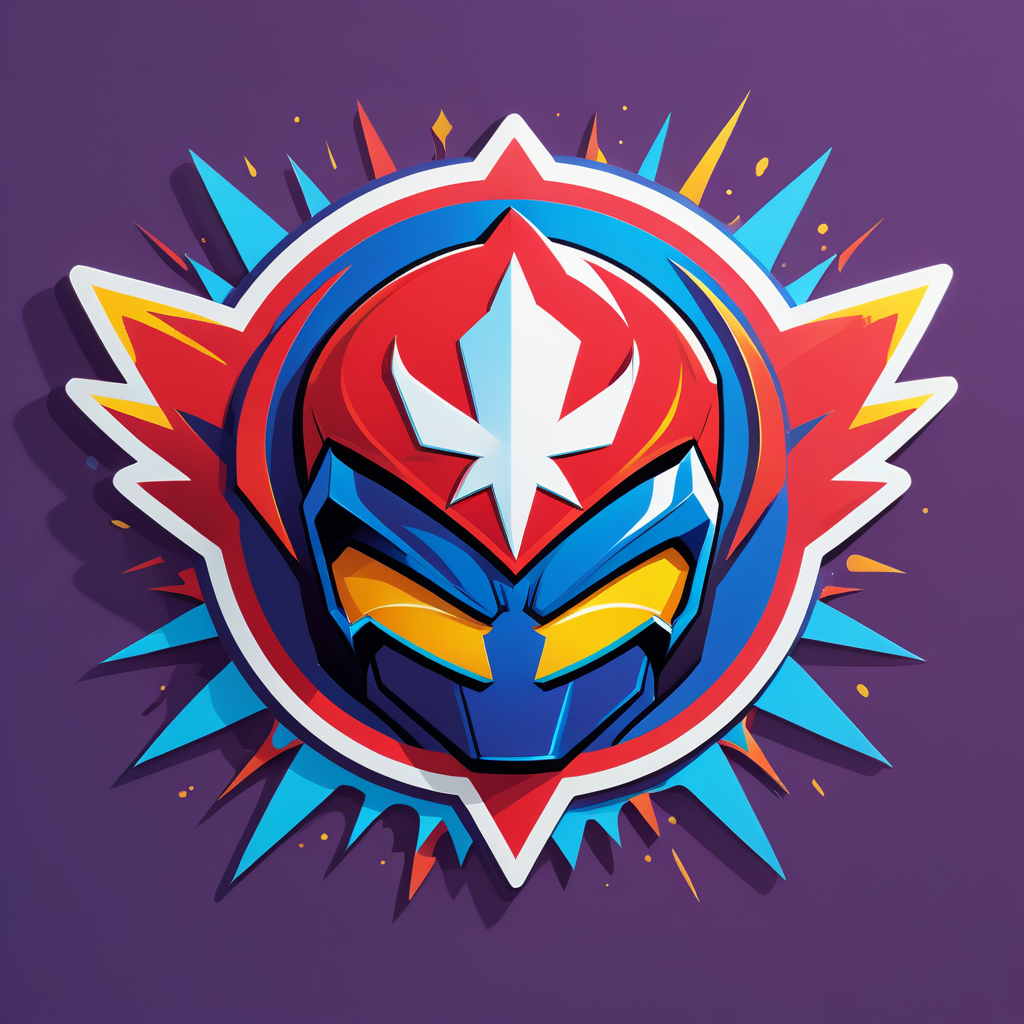 Dynamic Superhero Emblem sticker