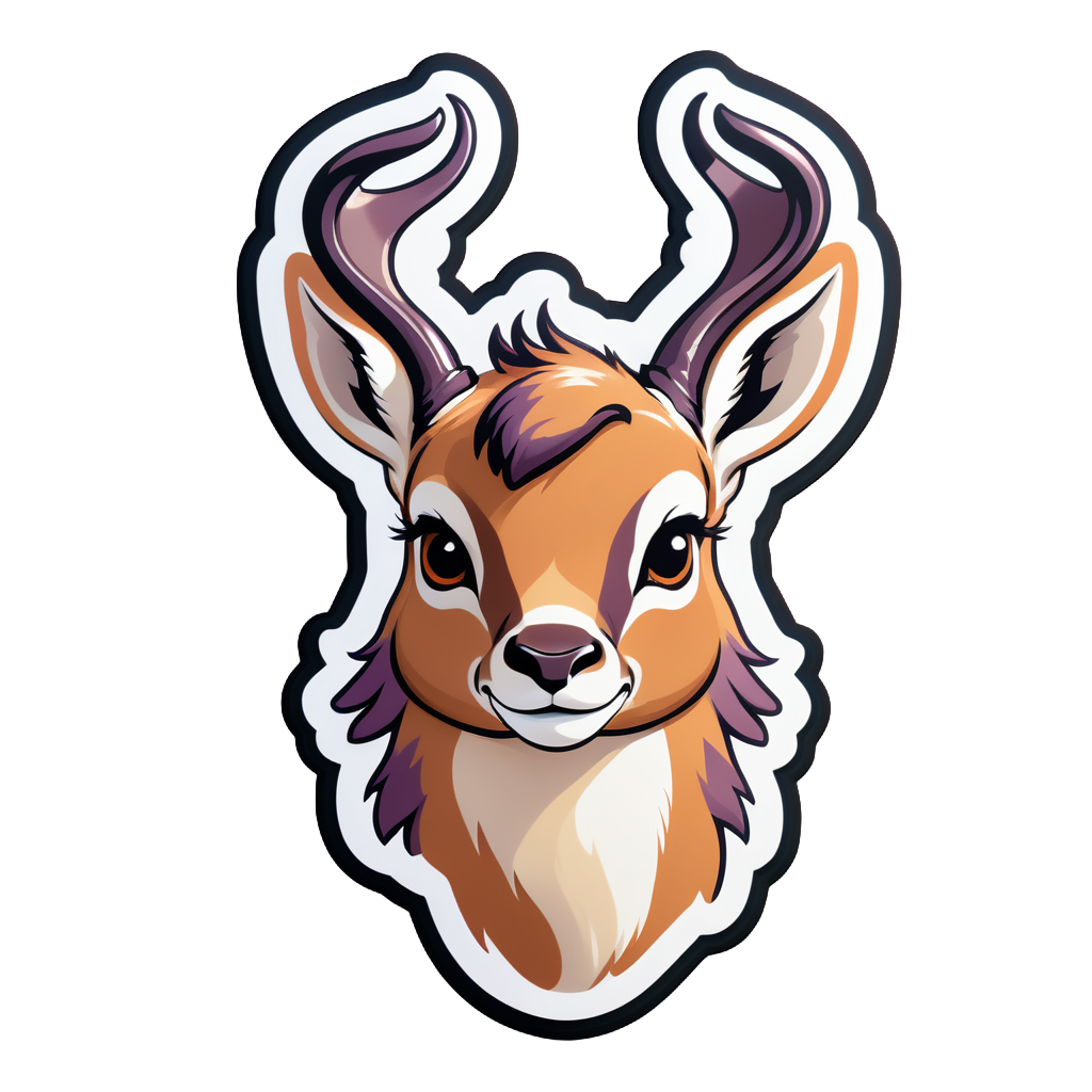 Tubby Heather Antelope sticker