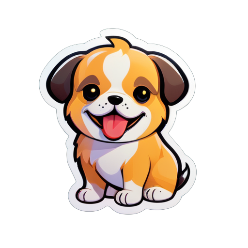 a cute dog sticker