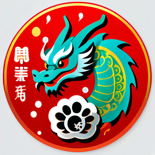 Bonne année du dragon sticker