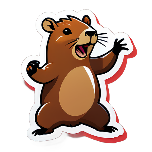 CAPIBARA BAILANDO sticker