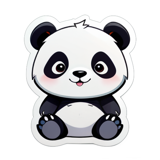 Adorable panda géant sticker