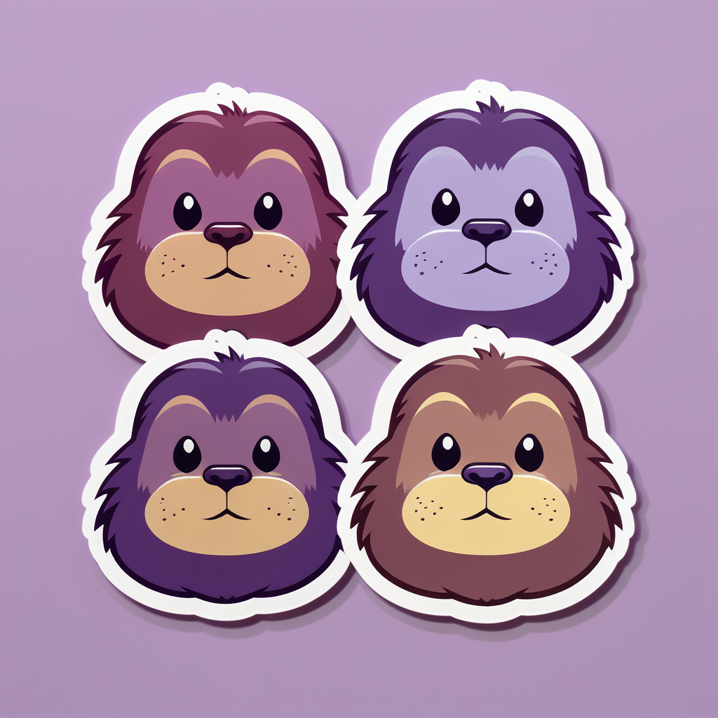 Heavyset Mauve Beavers sticker