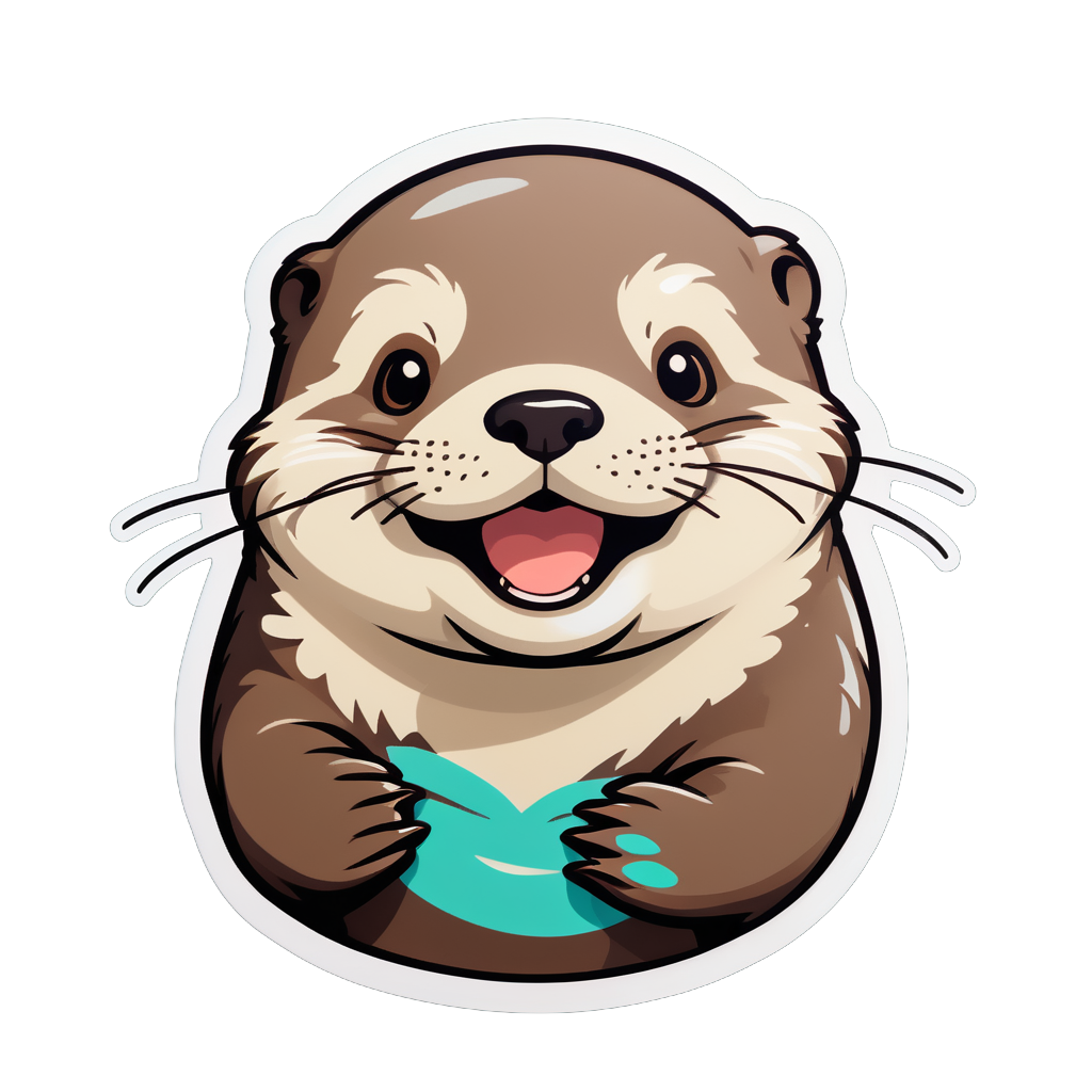 Fröhlicher Otter Meme sticker