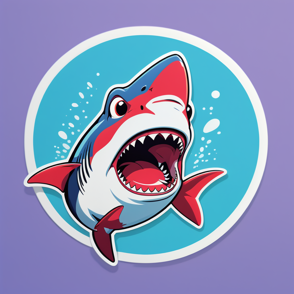 Astonished Shark Meme sticker