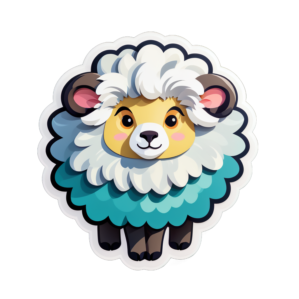 Fluffy Sheep sticker