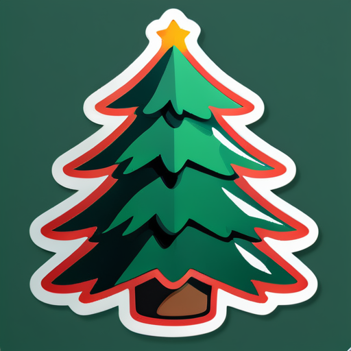 Christmas tree sticker