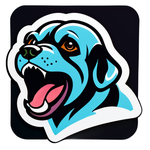 Barking dog sticker