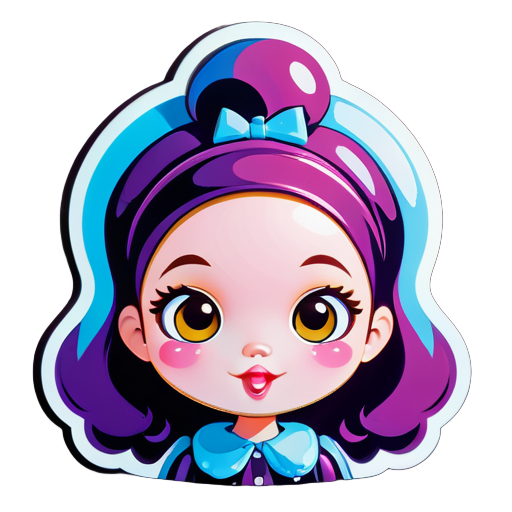 bublegum girl sticker