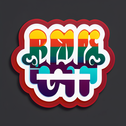 Criar design de texto Nome Abdul Muti sticker