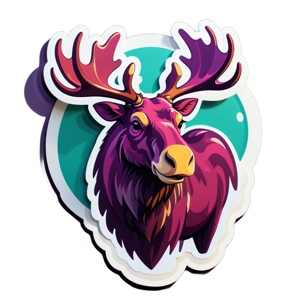 Substantial Mulberry Moose sticker