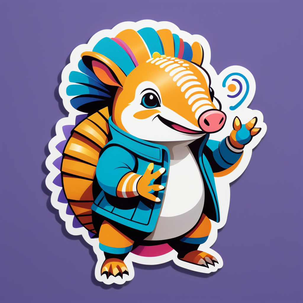 A Cappella Armadillo with Harmony Group sticker