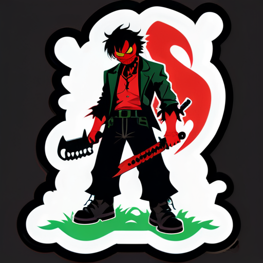 famine devil chainsaw man sdfbfgm sticker