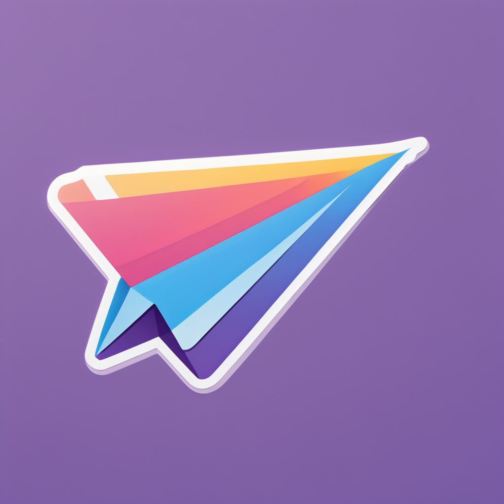 Soaring Paper Airplane sticker