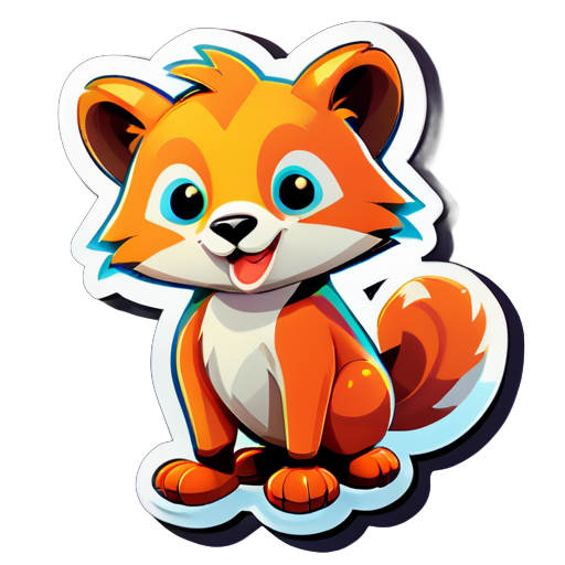 amigo en animal para juego matemático para niños y niñas sticker