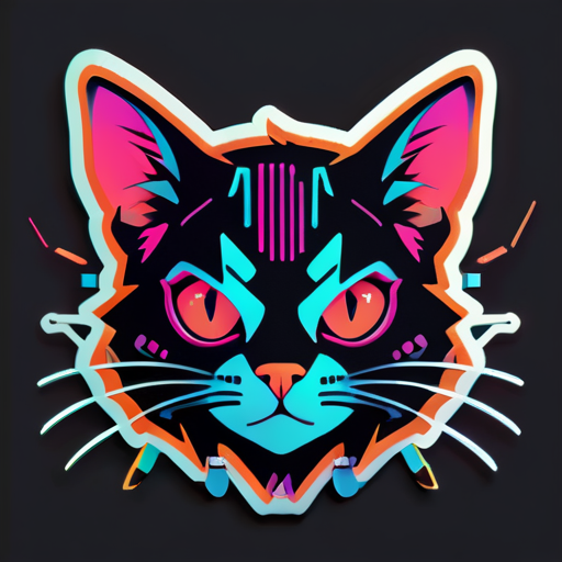 Cyberpunk Katze sticker