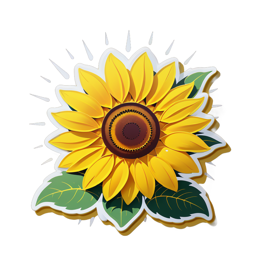 Yellow Sunflower Turning Towards the Sun sticker