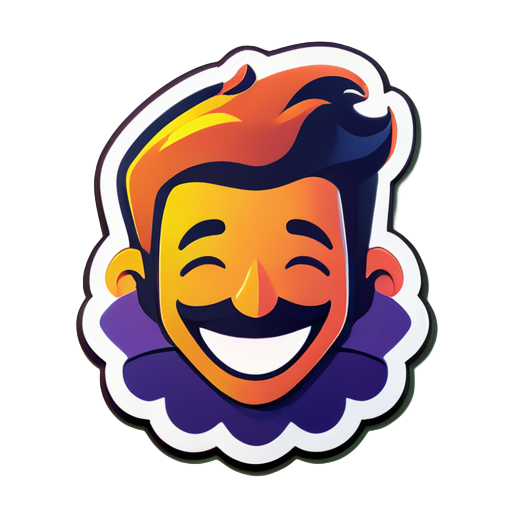 man is very happy sticker