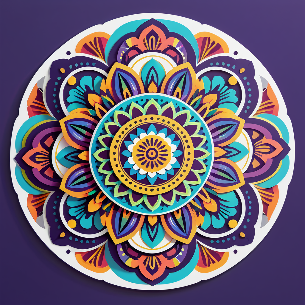 Conception de Mandala Intricate sticker