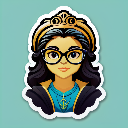 hasme una pagina de pegatinas acerca de derecho, la diosa themis, librera, un buho con anteojos,  sticker