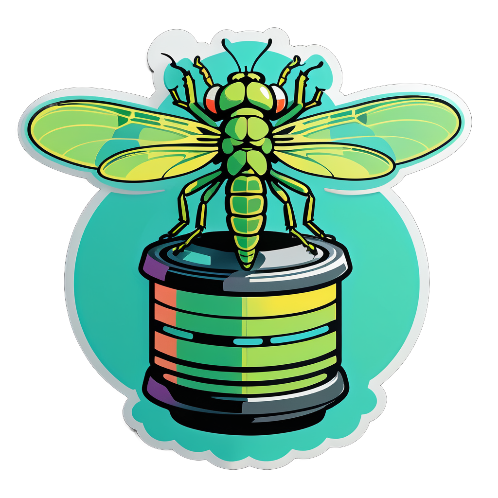 Dub Dragonfly with Mixer sticker