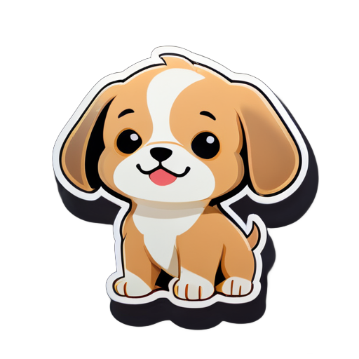 line puppy sticker