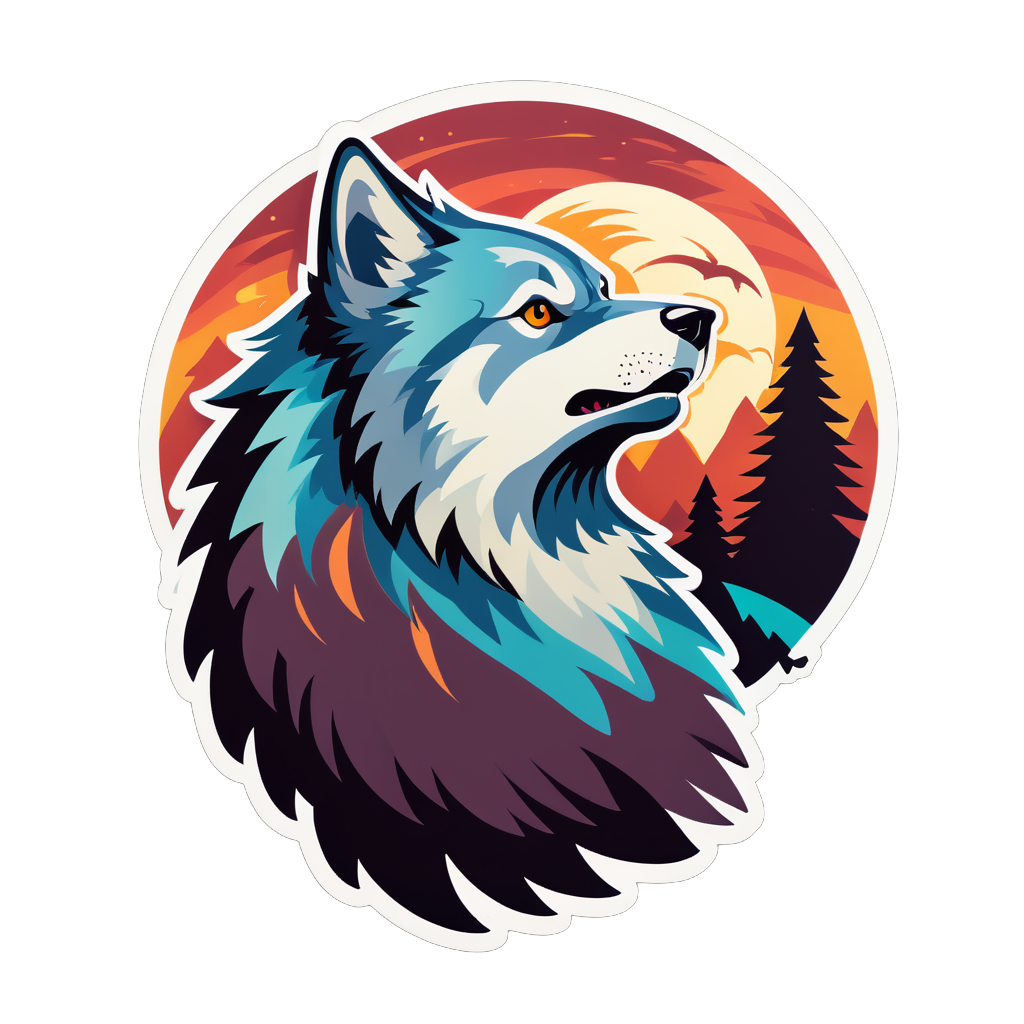 Howling Wolf sticker