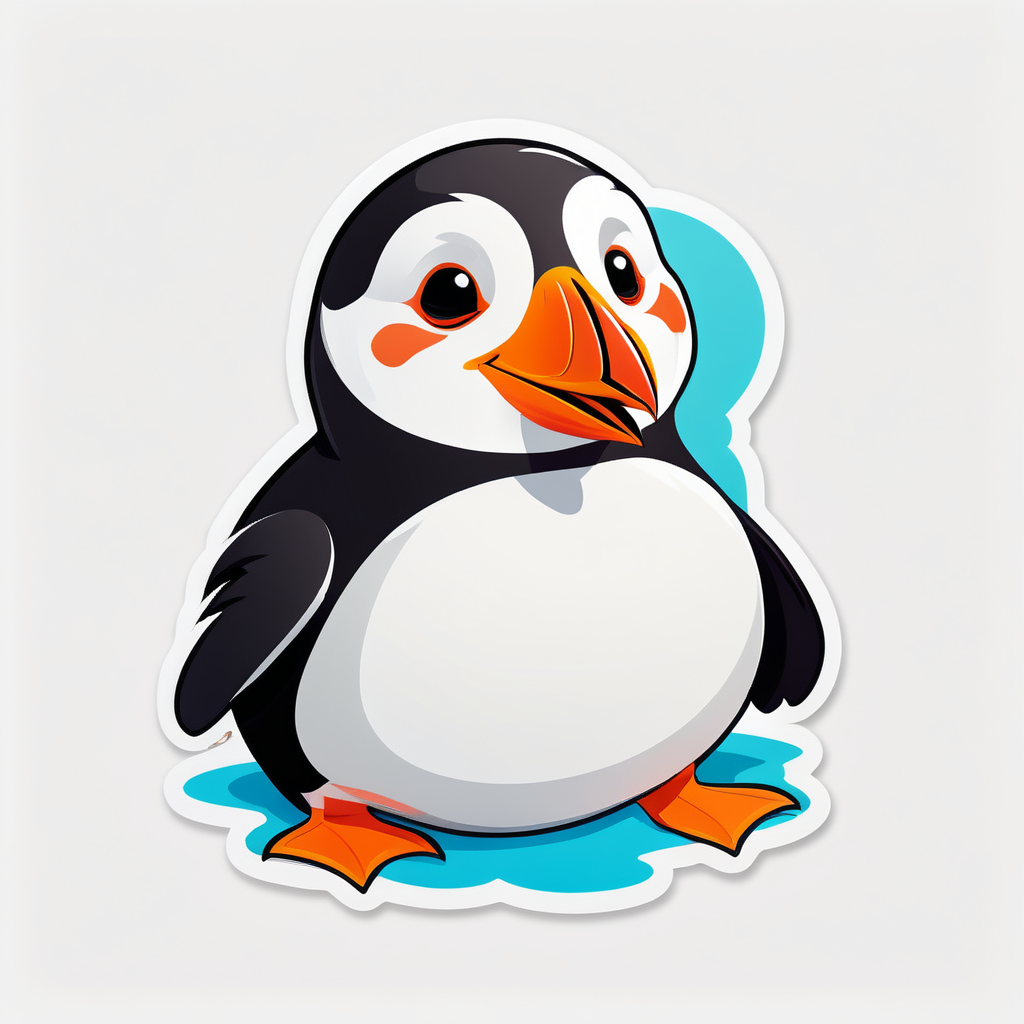 Meme do Puffin Relaxado sticker