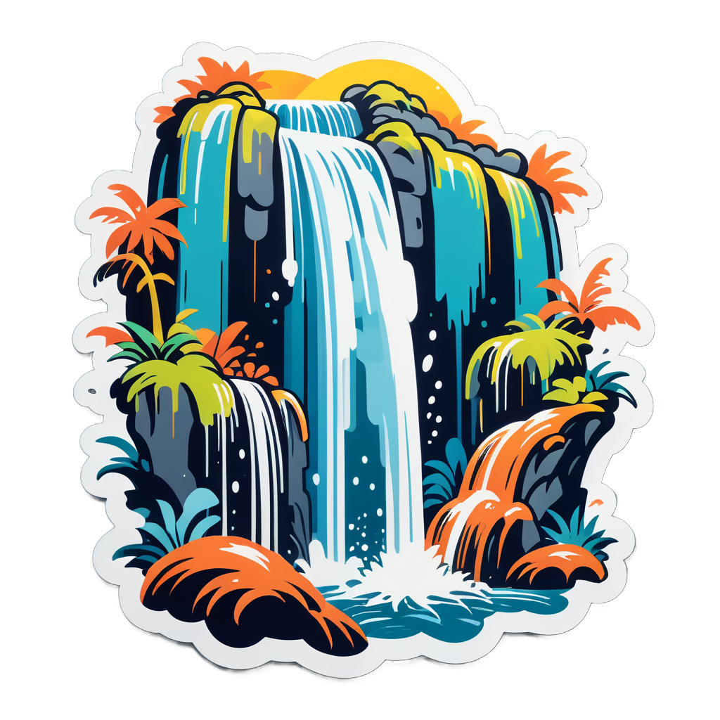 Roaring Waterfall sticker