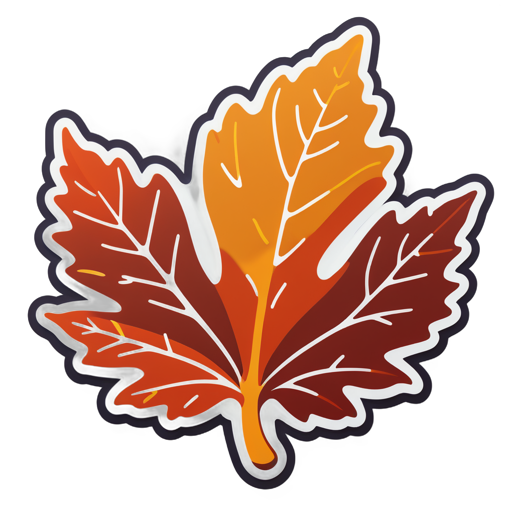 Crisp Autumn Leaf sticker