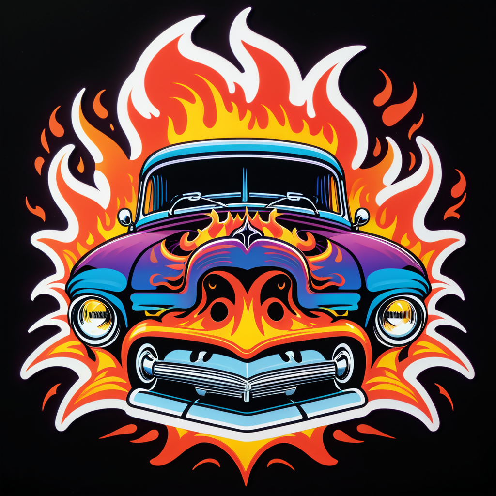 Hot Rod Flames sticker