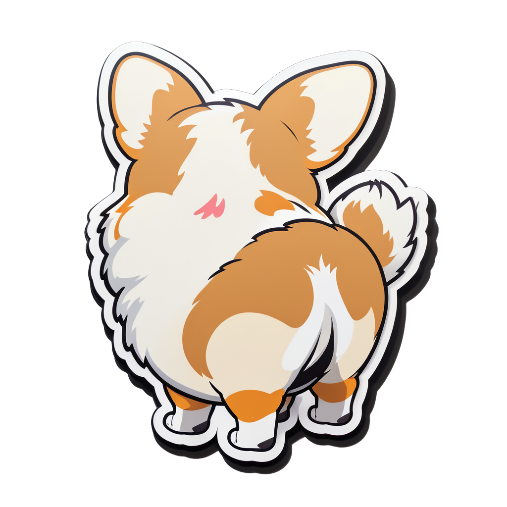 Lindo trasero de Corgi sticker