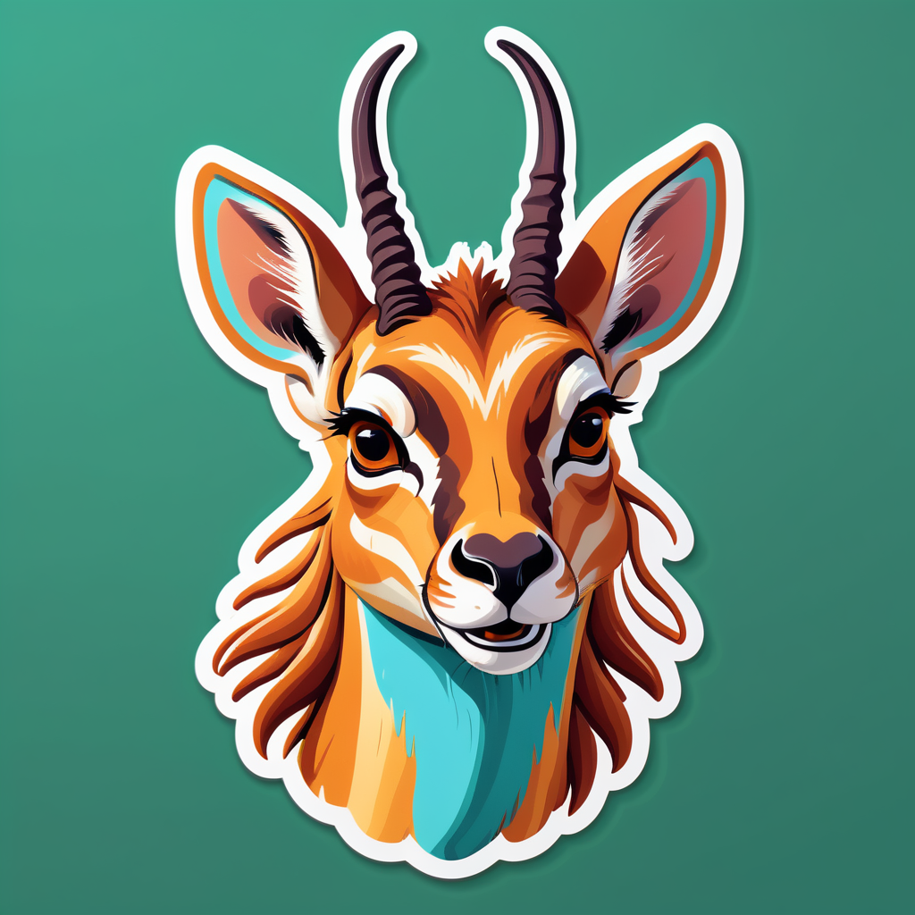 Nervous Antelope Meme sticker