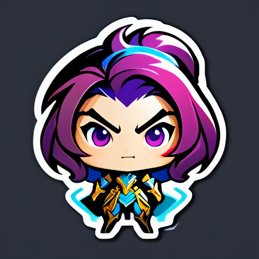 crear como un héroe de League of Legends stiker sticker