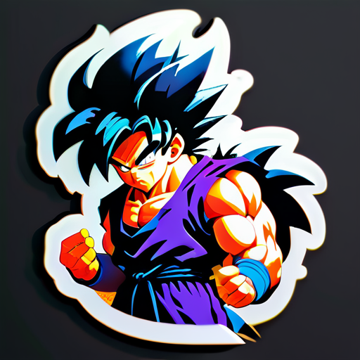 dragon ball black goku sticker