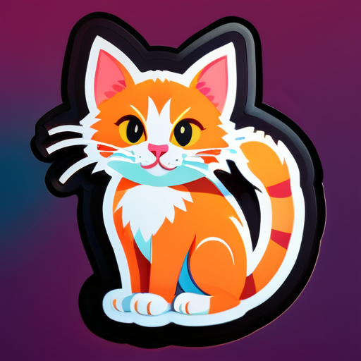 a cut cat sticker