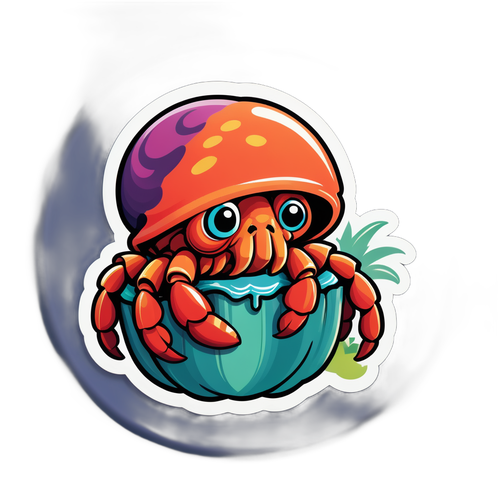 Exultant Hermit Crab Meme sticker