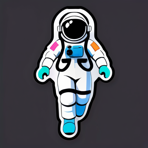 女宇航员👩‍🚀 on Nintendo style sticker