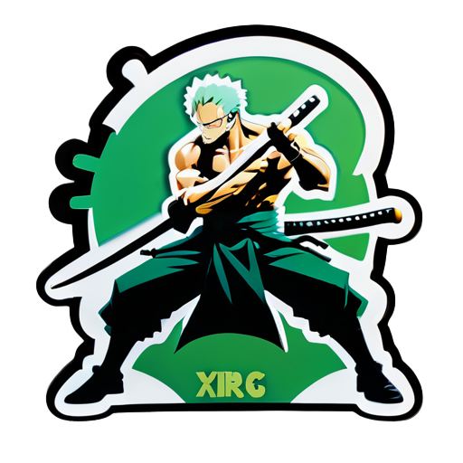 zoro vs king sticker